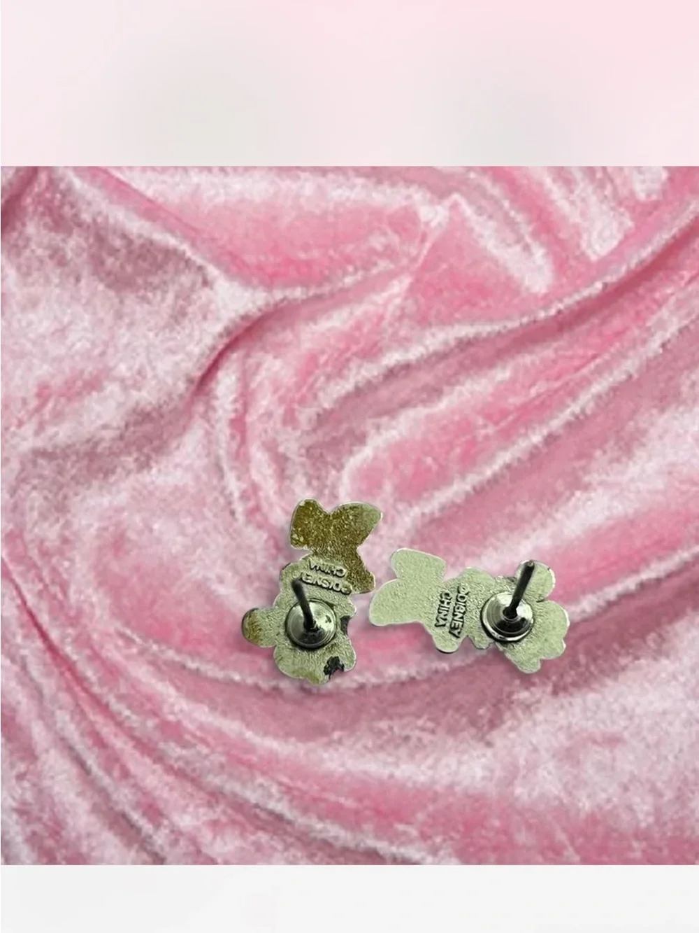 Disney Minnie Mouse Pink and Black Earrings